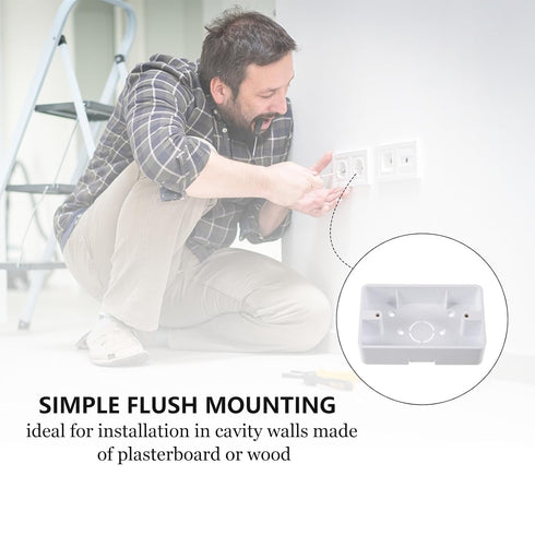 5pcs Surface Mount Outlet Box, 1 Gang Outlet Junction Box ABS Electrical Enclosure Box, Plastic Electrical Box Insulation Box for Home Electrical ...