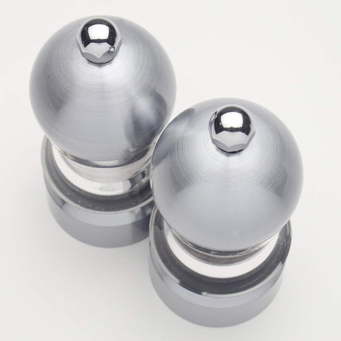 Chef Specialties 3.5" Metro Pepper Mill and Salt Mill Set, Clear...