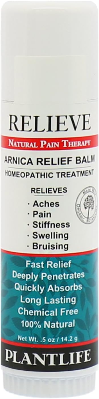 Plantlife Arnica Relieve Balm - Made with Arnica and 100% Pure Essential Oils - Relieve Products are a Homeopathic Solution for Everyday Use - Wor...