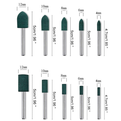 Rubber Polishing Burrs Bits Bullet Cylinder Shape Mounted Point Polishing Bits Rubber Wheel Bit,Electric Drill,Rotary Tool Accessories 3 mm Mandre...