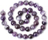 35PCS 10mm Natural Dog Teeth Amethyst Gemstone Round Loose Beads Crystal Energy Stone Healing Power for Jewelry Making 1 Strand 15"...