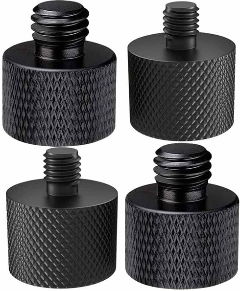 4 Pcs Aluminum Camera Screw Adapter Thread 1/4" Male to 3/8" Female and 3/8" Male to 1/4" Female Adapter Set for Camera Monitor, Tripod, Microphon...