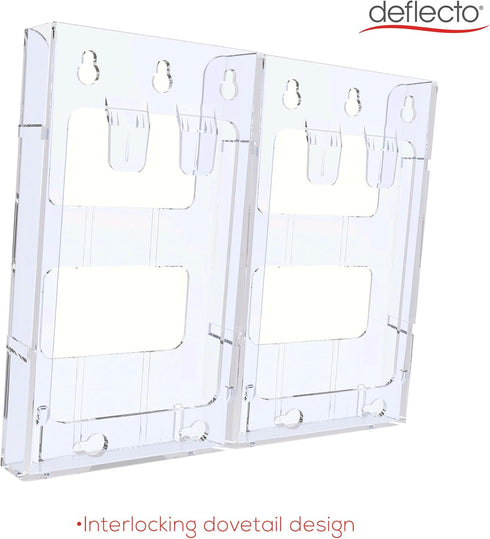 Deflecto Lit Loc Interlocking Magazine Holder, Clear, 11-1/4" x 9” x 1-1/4" (772001)...