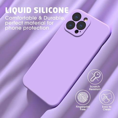 ABITKU Silicone Compatible with iPhone 13 Pro Case 6.1 inch 2021, with Camera Protection, Liquid Silicone Gel Rubber Full Coverage Phone Case with...