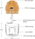 Electric Garlic, Fruit, and Vegetable Mini Food Chopper: Compact Wireless Processor Ideal for Ginger, Chili, Meat, and More, 250ML, Wood...