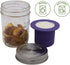 Divider Cup by Mason Jar Lifestyle - For Salads, Dips, and Snacks. Plastic Free Bento Lunch Container(Bright Blue, Wide Mouth)...