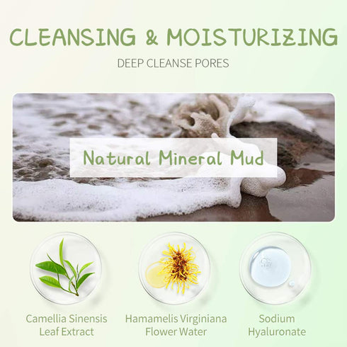 Face Green Mud Mask Moisturizing Mild Deep Cleansing Smoothing Skin Shrinking Pores Dryness Daily Skin Care...