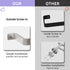 Bathroom Towel Holder Towel Bar Wall Mounted: 16'' One-Piece Bathroom Towel Rack without Assembly, Hand Towel Holder for Bathroom Decor Accessorie...