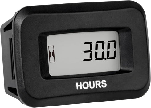 Runleader Digital Hours Counter,AC/DC 5V to 277V for Garden Tractor Generator Scooter Club Car Forklift Leaf Trimmer etc.(1)...