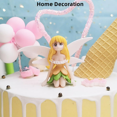Miniature Fairy Garden Accessories, Small Fairy Figurines for Fairy Garden, Flower Pot,Garden Wands, Home Decoration, Birthday Cake Topper, Girl F...