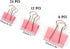 Pink Binder Clips Paper Clamps, Assorted Sizes Set (Small, Medium, Large) for Office School and Home Supplies...