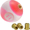 Lunsom Round Ball Shift Knob, Gear Shifter Knobs with 3 Adapters Head Shift Ball Handle for Manual Automatic Vehicles,Amber-red...