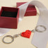 Heart Keychain Set, Red Heart Keychain Small Brick Heart Keychain for Couples, 2Pcs Matching Heart Decorations Valentines Gift for Girlfriend Boyf...