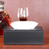 /N Rectangular PU Leather Tissue Box Napkin Holder, Used in Home Office, Hotel Room Napkin Box, Decorative Black (Black)...