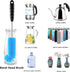 4 Pack Bottle Brush Cleaning Set,Multi-Function Long Handle Bottle Cleaner for Glasswares, Travel Coffee Mugs, Narrow Cup,Straw Cleaning Brush,Foo...