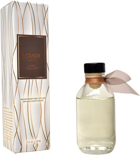 LOVSPA Reed Diffuser Set, Smoked Vanilla Scented Oil Diffuser with Sticks, Home Fragrance Accessories for Bathroom Shelf Decor, Aroma Diffusers fo...