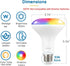 Linkind Matter Smart RGBTW Bulb, BR30 Smart Light Bulbs, LED Color Changing Light Bulbs, E26 Flood Light Bulbs 650LM 60W Recessed Smart Bulbs work...