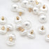 10mm Mushroom Semicircle White Faux Pearl Buttons for Sewing, Shirts, Skirts, Wedding Dresses, Jewelry Decorations, DIY Crafts (40pcs 10mm(0.394in...
