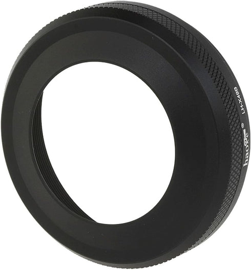 Haoge LH-X49B 2in1 All Metal Ultra-thin Lens Hood with Adapter Ring Set for Fuji Fujifilm FinePix X70 X100 X100S X100T X100F Camera Black Replaces...