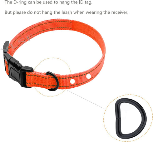 Dog Nylon Collar Strap for Heavy Light-Duty Electronic Fence Training Barking Collar Receivers-3/4 Inch Replacement Strap-Compatible with Nearly A...
