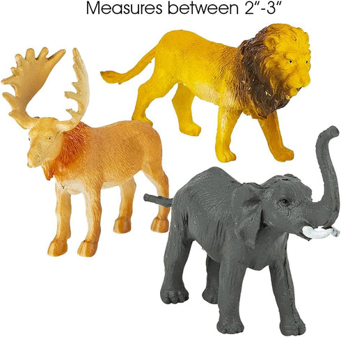 ArtCreativity Safari Animal Figurines Playset for Kids, Set of 12, Assorted Small Animal Figures, Sturdy Plastic Toys, Fun Zoo Theme Birthday Part...