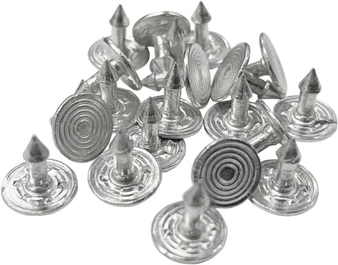 25mm Replacement Jean Buttons, Durable Tack Fastener No Sew Buttons with Back Pins Rivet for Denims, Jean, Jackets, Skirts, Silver, 10pcs Set...
