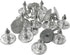 25mm Replacement Jean Buttons, Durable Tack Fastener No Sew Buttons with Back Pins Rivet for Denims, Jean, Jackets, Skirts, Silver, 10pcs Set...