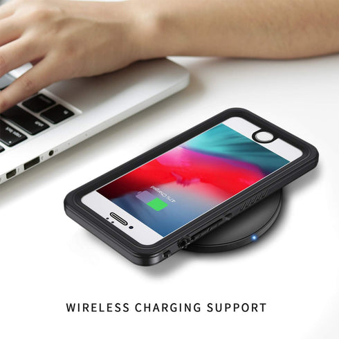 Lanhiem for iPhone 8 Plus Case, for iPhone 7 Plus Case, IP68 Waterproof Dustproof Case with Built-in Screen Protector, Full Body Protective Cover ...