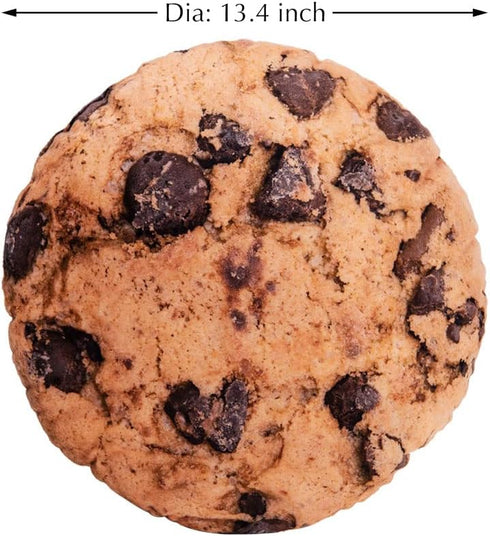 HYSEAS Round Throw Pillow 13.4 Inch Chocolate Cookie, 3D Digital Print Decorative Comfortable Soft Plush Funny Food Shaped Pillow Light Weight Sea...