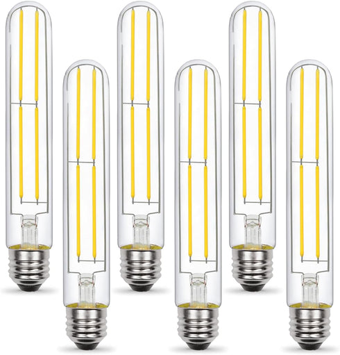 T10 Dimmable Edison Bulb, Natural Daylight 4000K Light Bulbs, E26 Base, 6W Equal 60 watt, 700LM, Tubular Led Bulb for Rustic Pendant, Wall sconces...
