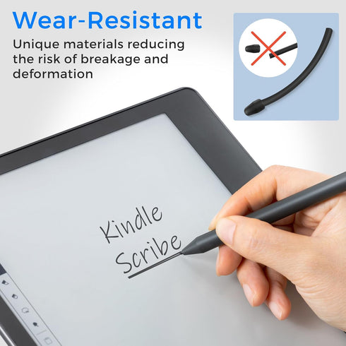 CoBak Sturdy Replacement Pen Tips (10 Pcs) for Kindle Scribe Stylus Pens - Pressure Sensitivity, Tilt Writing Support, Low Lag with Nibs Removal T...