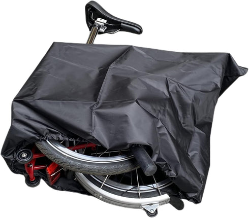 Folding Bike Carry Bag Waterproof Bike Travel Bag Storage Zipper Bag Bromp ton Bike Transport Carry Bag for Air Plane Train Car Travel...
