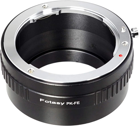 Fotasy PK Lens to E Mount Adapter, K Mount E Adapter, PK Lense to E, Compatible with K-Mount Lens Sony a7 a7R a7s II III IV a9 a7c Alpha 1 a6600 a...