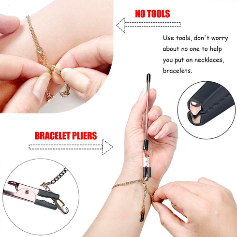 3 Pcs Bracelet Helper Tool, Jewelry Helper, Buddy Jewelry Helper, Fastener Helper Tool, Hands Bracelet Helper, Fastening and Hooking Equipment for...