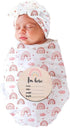 Baby Swaddle Blanket and Headband Set, Newborn Receiving Blanket Swaddle Wrap for Girls and Boys, Swaddling Blankets Neutral for Newborn?Soft and ...
