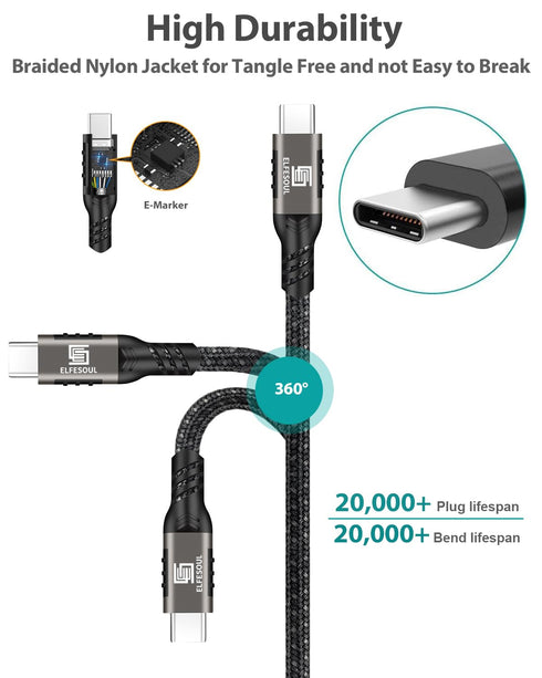 USB C Cable 6.6ft, USB A to USB C Cable USB 3.1 USB 3.2 Gen2 10Gbps Data Charger Cord for Samsung Galaxy S24 S23 S22 S21 S20 S10 S9 S8+, Note 20 1...