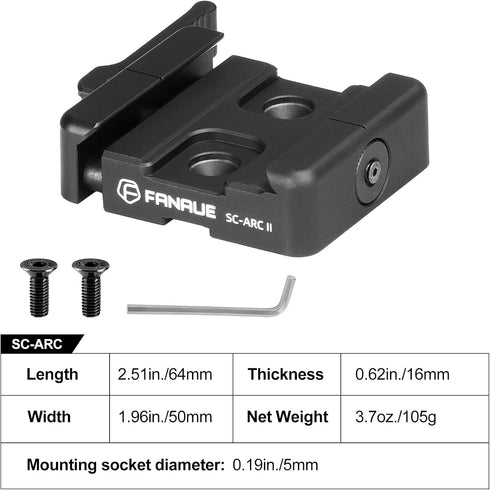 FANAUE ARCA-Swiss Bipod Adapter, ARCA-Swiss Quick Release, Arca Tripod Mount for Fanaue Tripod Heads...