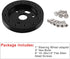RULLINE 0.5" Steering Wheel Hub Adapter Conversion Spacer 6 Hole to 3 Hole Steering Wheel Adapter Boss Kit Black...