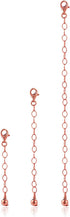 SEA OF ICE 3 Pieces Set Sterling Silver Extenders Chain for Necklace Bracelet Anklet, 1" 2" and 4"...