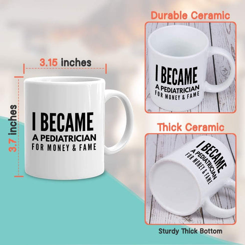 Bubble Hugs Pediatrician Coffee Mug 11 oz White, Tiny Human Doctor Pediatric Nurse Appreciation...