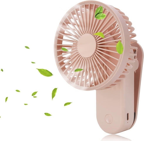 Portable Mini Clip on Fan, 4000mAh Rechargeable USB Battery Operated Stroller Fan with Magnetic - Pink...