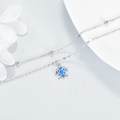 925 Sterling Silver Cross Heart Celtic Knot Anklet Dauble Chain Jewelry Brithday Gifts for Women...