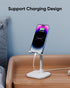 Cell Phone Stand, Height Adjustable Phone Stand for Desk, Desktop Phone Holder Cradle Compatible with iPhone, Pro Max, Galaxy, and All Mobile Phon...