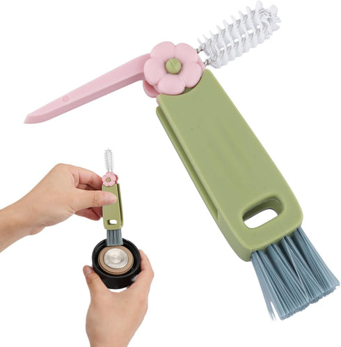3pcs 3-in-1 Cup Lid Brush, Multifunctional 3-in-1 Bottle Lid Gap Brush Bottle Crevice Brush for Home Kitchen Tools (Mixed Colors)...
