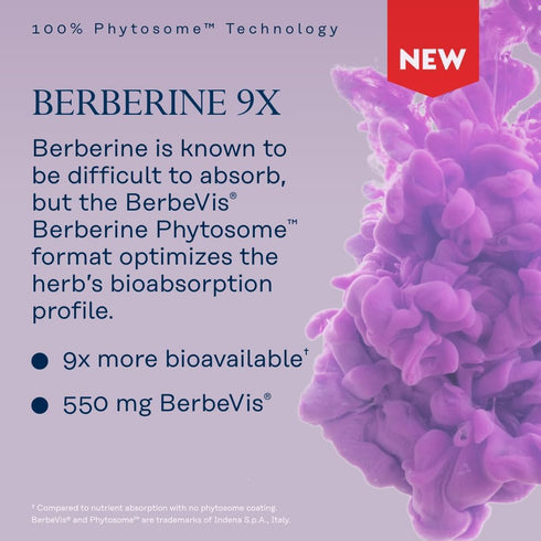 SOLARAY Berberine Phytosome - 9X Absorption and Easy-to-Digest - Standardized to 30% Berberine HCl - Vegan, Made Without Soy - 60-Day Guarantee - ...