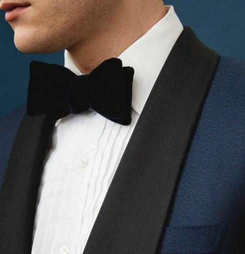 Self Tie Black Velvet Bow tie tuxedo Velvet Bow tie Mens & Womens Adjustable...