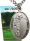 Westmon Works Golfers Pewter Medal Necklace with St Sebastian Stainless Steel Chain Boxed Set with Golf Prayer Card Saint Expressions Premium Jewe...