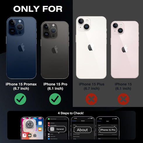 Goton for iPhone 15 Pro Max/iPhone 15 Pro Camera Lens Protector, Tempered Glass Camera Screen Protector Lens Cover for 15 Pro Max / 15 Pro Camera ...