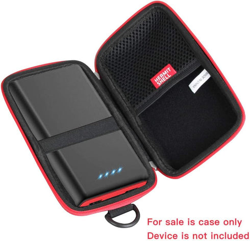 Hermitshell Hard Travel Case for Ekrist/LanLuk Portable Charger Power Bank 25800mAh (Black + Red Zipper)......