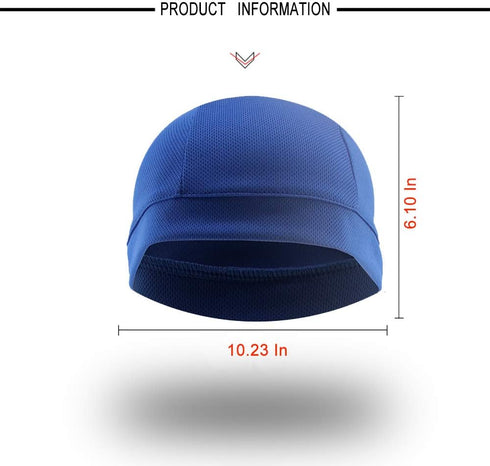 3 Pack Cooling Skull Cap Helmet Liner Sweat Wicking Cycling Running Hat for Men Women...